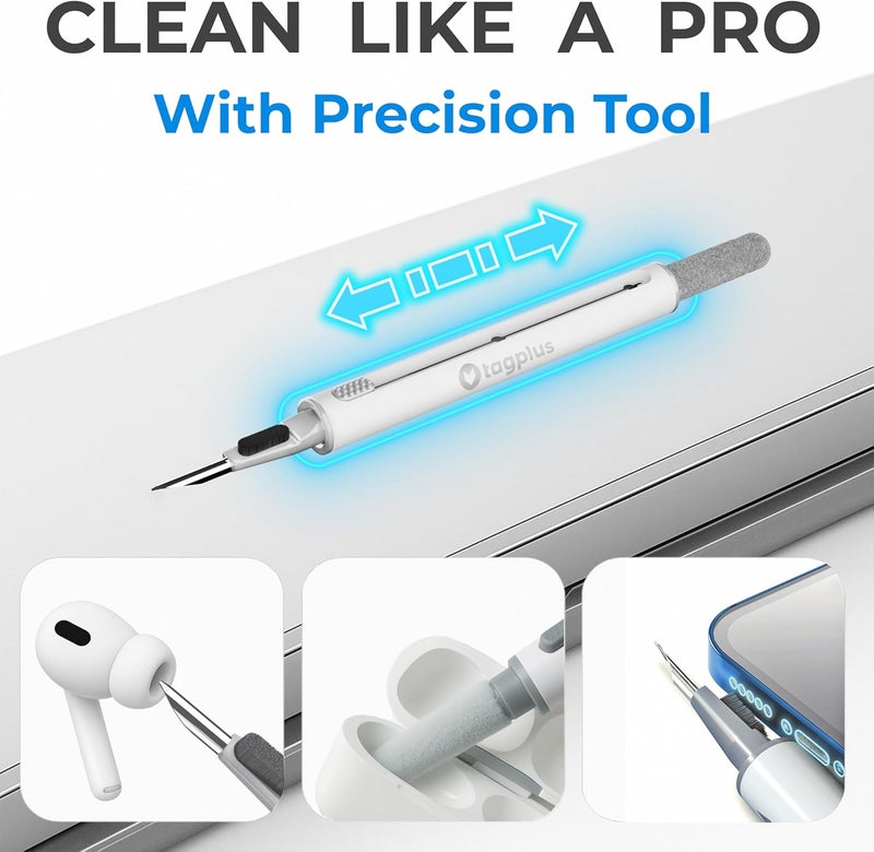 tagplus Earbud Cleaner Kit with Pro Cleaning Tool - Earbud Cleaning kit, Phone Cleaning Kit,Cleaning Kit,Cleaner Kit, Charging Port Earbud Cleaning kit for Earbuds (Light Blue) - Image 4